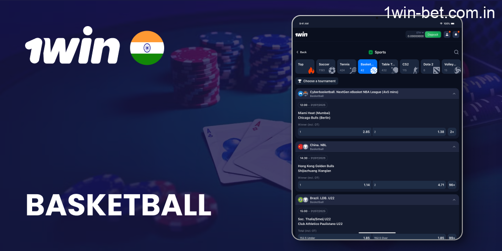 Basketball Sport in 1win