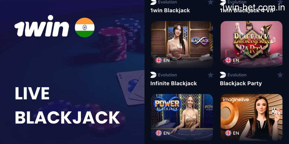 Live Blackjack in 1win India