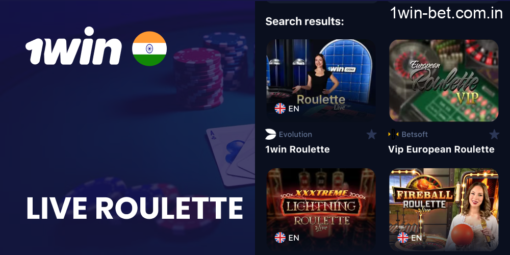 Live Roulette in 1win India