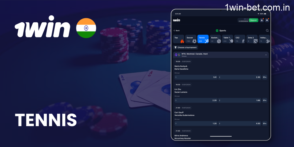 Tennis Sport in 1win